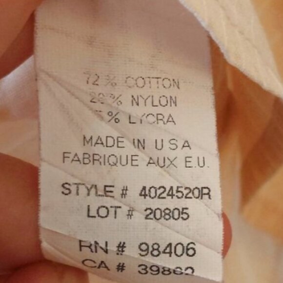 Theory Cotton Blend Long Sleeve Button Up Blouse Peachy Pink w/ Stripes Medium - Picture 8 of 8